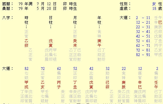 八字截圖