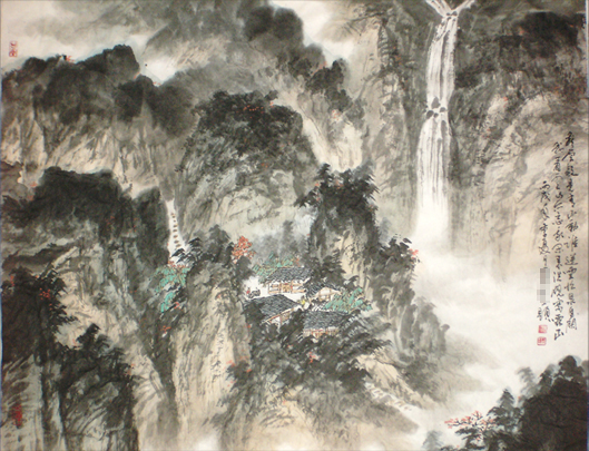 山水斗方局部-雪玄子畫作.jpg