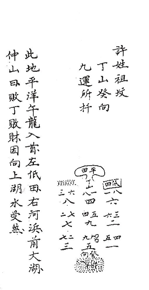 九運丁山癸向許姓祖墓