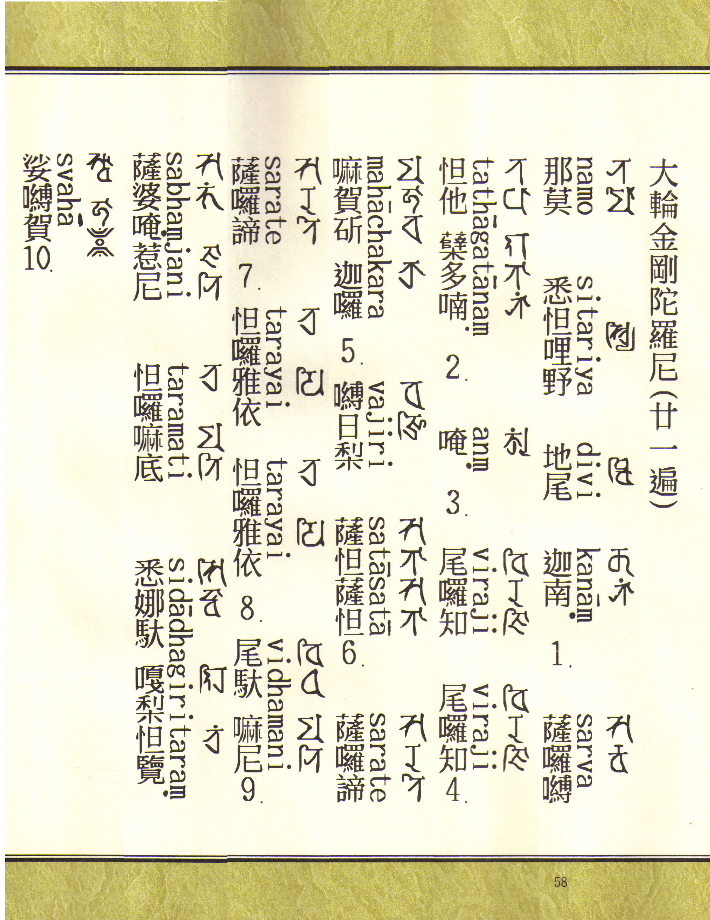 大輪金剛陀羅尼