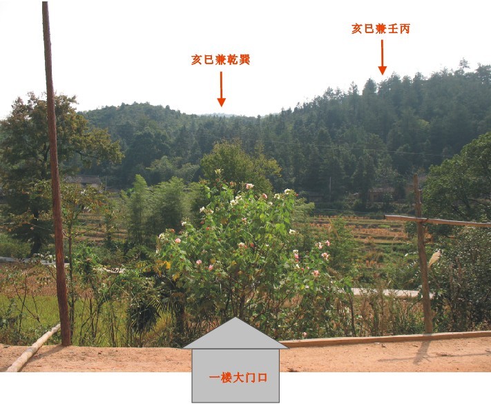 一楼大门口看前山