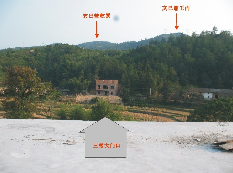 三楼大门口看前面